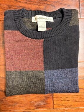 Vintage Y2K Norm Thompson Colorblock Crewneck Sweater